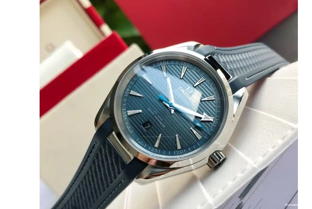 MY8215+Free Dial Bracelet SS Aqua Terra 41mm Blue GDF 150M 0510